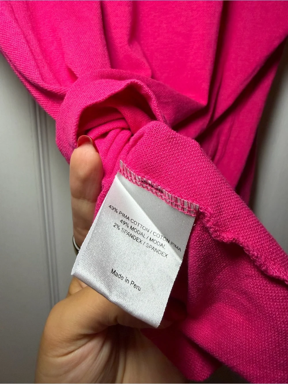 TORY BURCH Polo Button Up Hot Pink Shirt